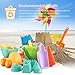 MINGPINHUIUS Kids Beach Toys Toddlers Beach Sand Toys with Truck Castle Bucket Kettle Molds A Mesh Bag, Soft Plastic Material Ideal Gift for Baby Boys or Girls 22 Pcs