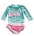 eKooBee Baby Little Girls Rashguard Set Two Piece Lemon Swimwear Swimsuit UPF 50+