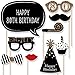Big Dot of Happiness Adult 80th Birthday - Gold Party Photo Booth Props Kit 20 Count