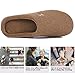 HomeIdeas Men's Coral Fleece Lining with High Density Memory Foam Classicism Slip-on Slipper (US Men's Size 9-10), Light Brown