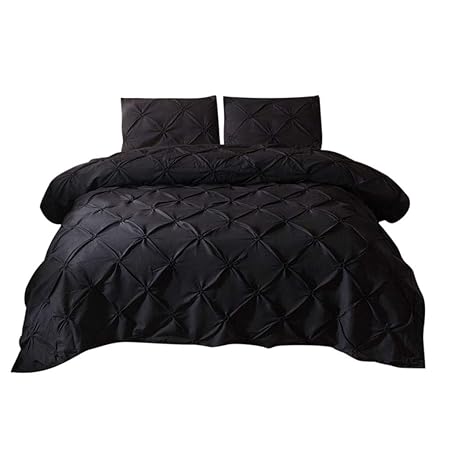 Dasongff Bettwäsche 200 X 200Cm Einfarbig Bettbezüge,Hübschen Designs Duvet Cover Set,3tlg Bettbezug Atmungsaktiv + 2X Kissen
