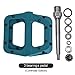 FOOKER MTB Pedals Mountain Bike Pedals 3 Bearing Non-Slip Lightweight Nylon Fiber Bicycle Platform Pedals for BMX MTB 9/16