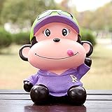 SAVING NOW Coin Purple Monkey Coins Penny Cents Piggy Bank Piggies Bank Saving Box Money Box Kids Children Present Gift