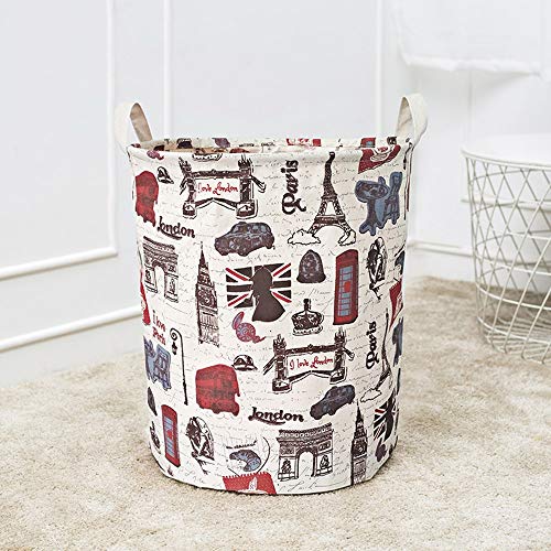 image for Large Storage Bins - NEARTIME Waterproof Foldable Cotton Canvas Fabric