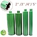 Drill Bit Set, 4PCS Set Combo Wet Diamond Core Drill Bit fit Concrete/Granite/Marble Hole Saw 2'' /3'' /4''/ 5'' Suitable for Thread Diameter of The Water Drill is 22 mm (Premium Green Series)
