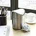 K-Steel Stainless Steel Trash Can Mini Wastebasket Wave Cover Countertop Small Trash Can Kitchen Desktop