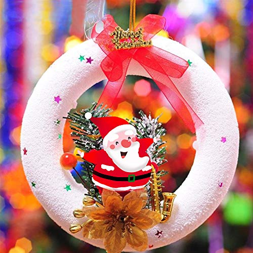 Hslife 12 Pack Craft Foam Wreath, Polystyrene Foam Ring for DIY Arts and Crafts, 5.9 x 5.9 x 1.2 inches