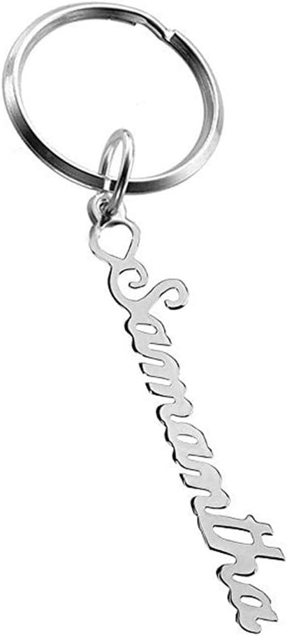 HACOOL Personalized 925 Sterling Silver Name Keychain Custom Made with Any Names