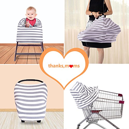 Kyapoo Baby Nursing Breastfeeding Cover Multi-Use Flexible Unisex Super Soft for Baby Car Seat Covers Canopy Shopping Cart Cover Scarf Light Blanket Stroller Cover