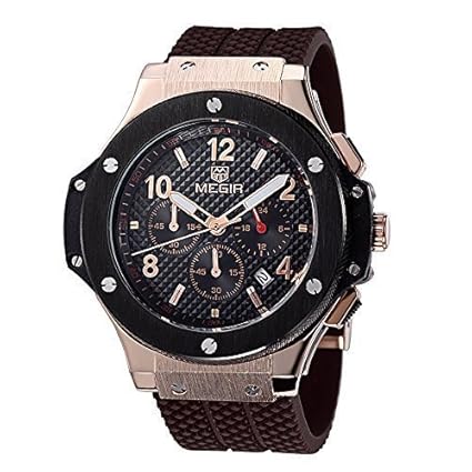 MEGIR Mens Chronograph Military Sports Watches Waterproof Mens Watches MN3002ZM1H