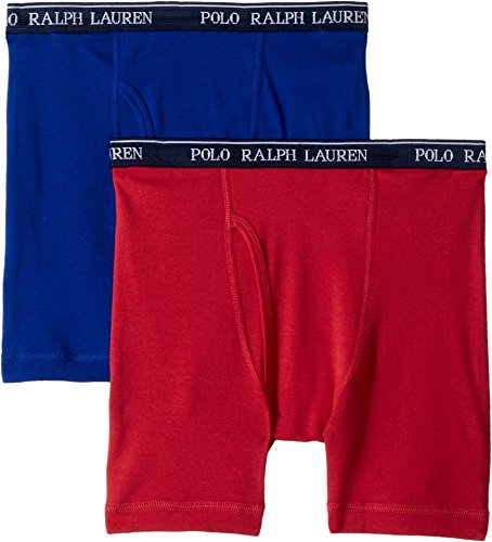Polo Ralph Lauren Kids Boy's 2-Pack Boxer Briefs (Little Kids/Big Kids) Sunrise Red/Rugby Royal Small