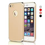iPhone 7 Case, VANSIN 3 In 1 Ultra Thin and Slim Hard Case Coated Non Slip Matte Surface with Electroplate Frame for Apple iPhone 7 (4.7'')(2016) -- Gold