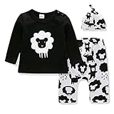 Baby Clothes Boys and Girls Clothing Set Long Sleeve Tops+Printing Pants+Hat 3PCS Outfit Suit