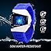 Kids Men's Digital Sport Watch Warcraft Fighter Multi Function for Age Above 12 LED 50M Outdoor Waterproof Electronic Analog Quartz Silicone Wrist Watches for Kids Toddler Boys Men (Blue)