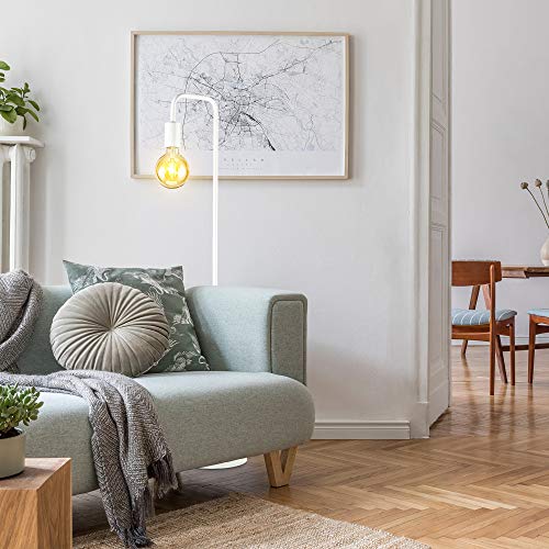 B.K.Licht I Vloerlamp I retro lamp voor binnen I voor woonkamer I industrieel I wit I staande lamp I vintage staande… - Afbeelding 7