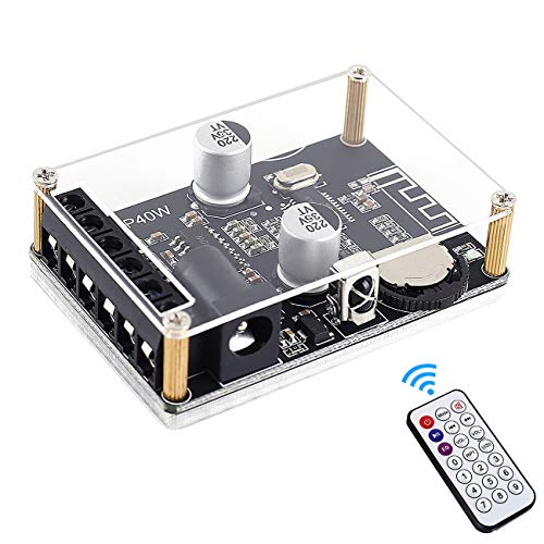 WHDTS Stereo Bluetooth Power Amplifier Board Remote Control 5V 12V 24V 20W 30W 40W Infrared Receiver Module with Case