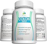 Colon Detox 15-Day Cleanse, 100% All Natural Digestive Health Support, Psyllium Husk Appetite Suppressant and Weight Loss Pills (60 Capsules, 15 Day Supply)