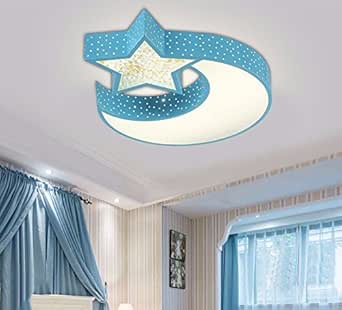 Cttsb Iron Art - Lámpara de techo con luz LED, diseño de luna leyenda