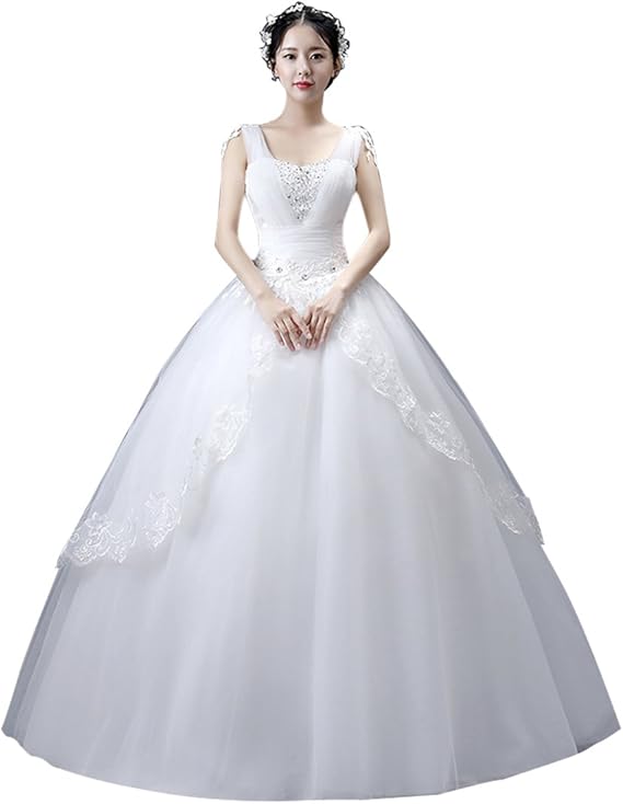 Amazon ウェディングドレス ドレス レース オフショルダー シンプル かわいいリボン付き ラグジュアリー スレンダー ウエディングドレス ブライダルウェア スレンダーライン 結婚式 二次会 花嫁ドレス お呼ばれ 発表会 演奏会 披露宴ドレス イブニングドレス 通販