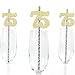 Gold Glitter 75 Party Straws - No-Mess Real Gold Glitter Cut-Out Numbers & Decorative 75th Birthday Party Paper Straws - Set of 24