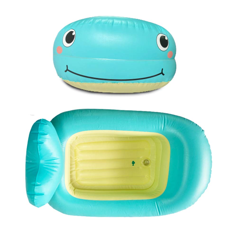 QDH Baby Tub for Infants Portable Inflatable Baby Bathtub Blue Whale Baby Bath for Newborn No Slip Foldable Baby Travel Essential Toddler Baby Shower Gifts in Indoor & Outdoor, 0-12 Months : Baby