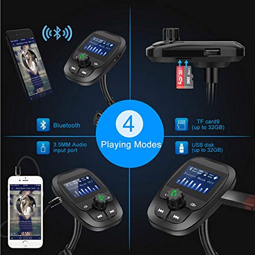USHOT Wireless Car FM Transmitter Wireless Radio Adapter QC3.0 USB Charger Mp3 Player