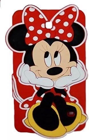 Galaxy T230 Case Galaxy Tab 4 T230 Minnie Case,Bat King 3D Cute Cartoon Mouse Minnie Soft Silicon Gel Rubber Case Cover Skin for Samsung Galaxy Tab 4 T230/T230NU/T231/T235(Minnie Red)