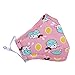 ZWZCYZ 3Pcs Kids Cartoon Cars Cotton Mask Children's PM2.5 Guaze Mask Dustproof Face Mask with N95 Filters (Pink Sheep+Monkey+Blue Car)