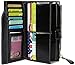 Obosoyo Women's RFID Blocking Large Capacity Luxury Wax Genuine Leather Wallet With Zipper Pocket Holder Organizer Ladies Purse Black