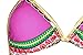 Sundray Pink African Tribal Printed 2PCS Bikini Sets Metallic Cutout Beachwear for Women S