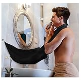 Splink Beard Catcher Apron,Beard Bib Cape for Shaving, Hair Clippings Apron with Travel Pouch for Mirror, Grooming Cape Apron, Trim Your Beard In Minutes Without The Mess