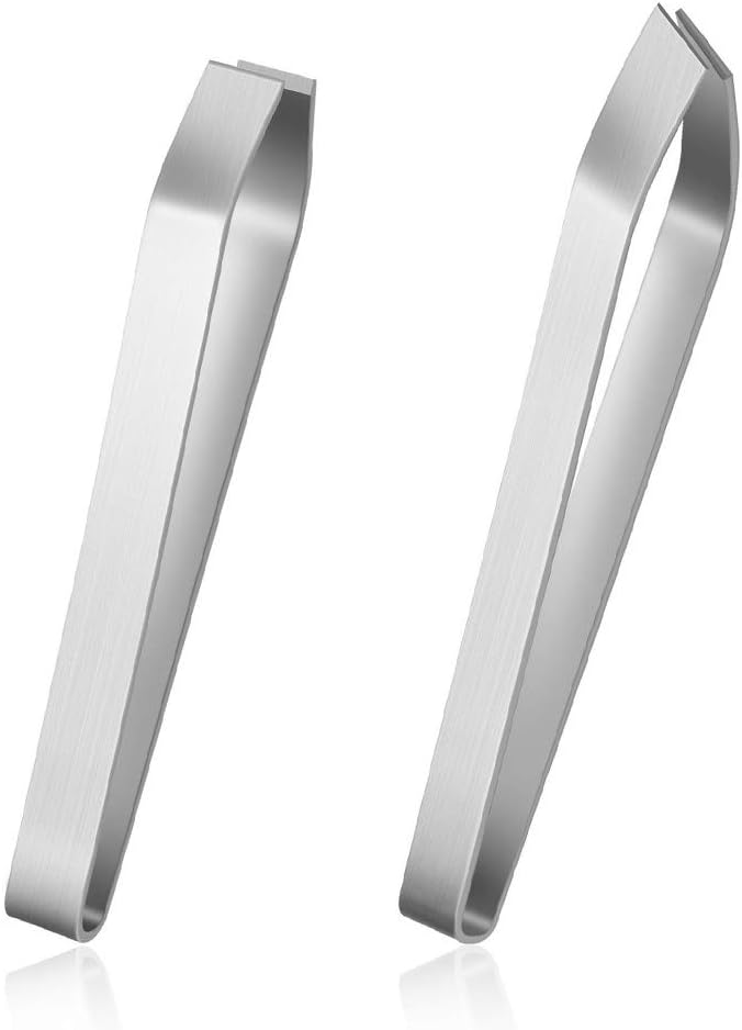 IWILCS 2 Pcs Fisch Grätenzange, Profi Grätenpinzette, Fischgrätenzange Grätenpinzette Pinzette, Oblique Und Flacher Mund Grätenzange für Fisch Fischpinzette Edelstahl Küchenpinzette zum Entfernen