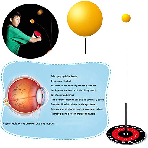 isilky Table Tennis Trainer,Paddle Tennis Training Equipment Rebound Robot, Table Tennis Rebound Trainer, Fixed Shaft Rapid Backbound Machine for Ping Pong Ball Training - Thumbnail 5