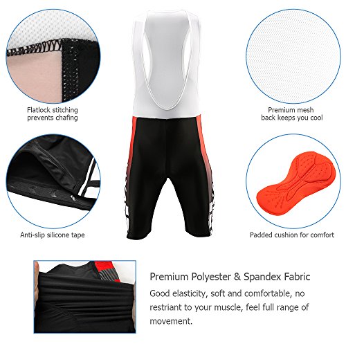 image for Lixada Men's Cycling Jersey Set Bicycle Short Sleeve Set Quick-Dry Bre