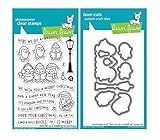 Lawn Fawn Here We Go A-Waddling Clear Stamp and Die Set - 2 Item Bundle