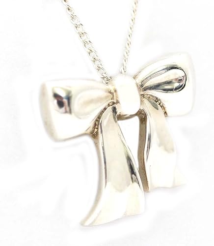 Amazon ティファニー Tiffany Co リボン ペンダント ネックレス シルバー レディース シルバー925 アクセサリー 中古 ネックレス 通販
