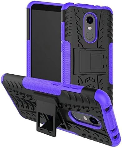 XiaoMi RedMi 5 Plus Case, Hybrid Armor Design Detachable and Stand-up Feature Dual Layer Protective Shell Hard Back Cover Case for XiaoMi RedMi 5 Plus - Purple