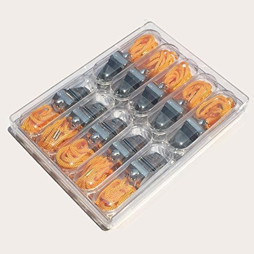 Loud Sport Stainless Steel Coach Emergency Whistles with Lanyard(Pack of 10)