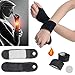 Oguine 1 Pair Tourmaline Magnetic Self-Heating Therapy Wrist Brace Sports Sprain Forearm Protection Wrist Belt Outdoor Indoor Accessories