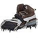 Vdealen 2 PCS 12 Teeth Claws Crampons Non-slip Shoes Cover With Stainless Steel Chain Outdoor Ski Ice Snow Hiking Climbing Dig Into Variety Types Of Terrain Ice, Packed Snow, Wet Rocks, Concrete
