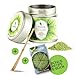 Hyper Premium Organic Matcha Green Tea Powder Ceremonial Grade + Bamboo Tea Ceremony Spoon + Free 'Matcha Gourmet' Recipe e-Book = Matcha Tea Set - 1 oz (30 servings) per tin can