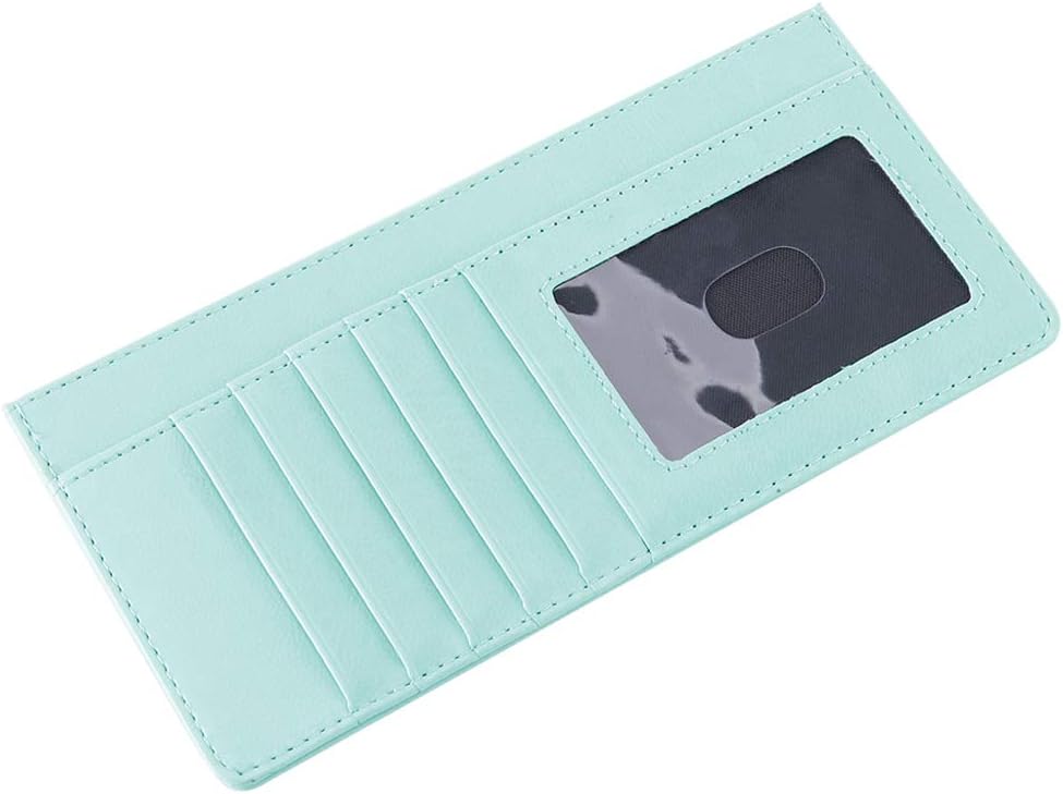 XEYOUWomen's Credit Card Wallet Slim Long Zipper Pocket Purse for Coin, Receipt Multi-function Card Wallet for Ladies