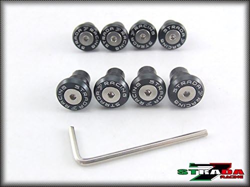 Strada 7 Racing CNC Windscreen Bolts M5 Wellnuts Set Black For Ducati Diavel /Carbon