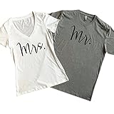 Coutgo Mr and Mrs Shirt Set Couples Shirts Couple Outfit Buy Separately (One Piece)