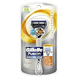 Gillette Fusion Proglide Silvertouch Manual Razor With FlexBall Handle Technology With 1 Razor Blade for Men