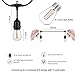 LED Outdoor String Light, Salking Waterproof String Light Patio 48ft Fairy String with 15 x E26 Sockets and Hanging Loops for Indoor/Outdoor String Lights, Commercial String Lights