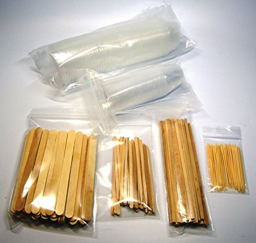 Nsi epoxy resin mixing kit: 100 plastic cups and 200 wood sticks