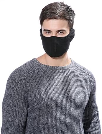 wayersen Men Women Half Cover Face Mask, Windproof Cold Resistant Warmer Balaclava with Breathable Spiracle. Adjustable Velcro Design, Full Ears Protection for Cycling Bicycle Motorcycle Ski