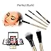 Family Care Makeup Brushes Makeup Brushes Set Foundation Blusher Contour Eye Shadow Eyebrow Lip blushes for Powder Cream Concealer Makeup Brushes Kit 6pcs - Golden black