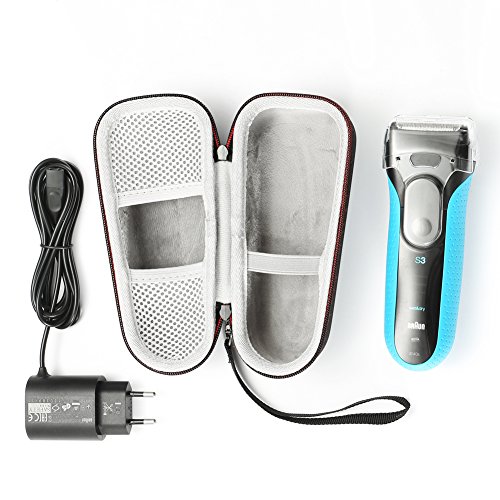 Hard Case Travel Carrying Bag for Braun Series 3 ProSkin 3040s Men's Electric Razor (device and accessories are not included) - Black - Thumbnail 2